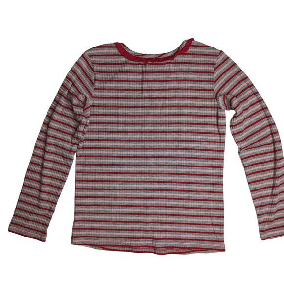 Girls Red Striped Long Sleeve T-shirt Top Shirt by Sovereign Code - Picture 2 of 6